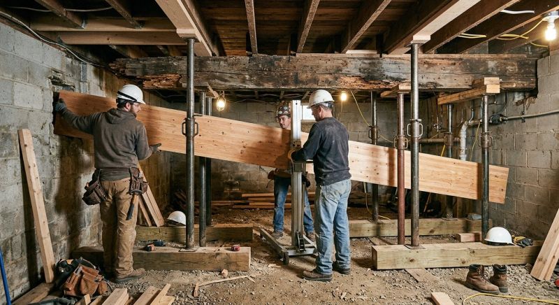Basement Beam Repair in Kansas City, KS